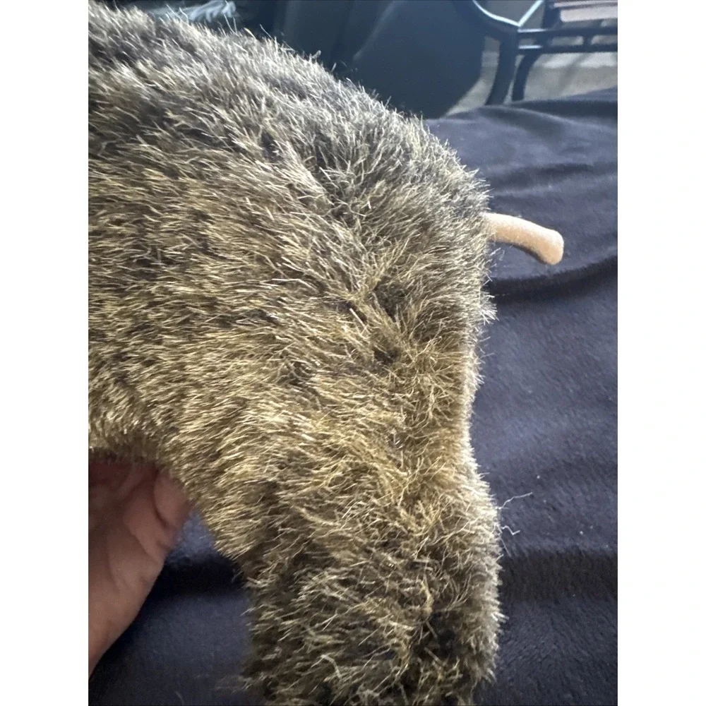 Steiff Wutzi Wild Boar Plush Knopf Im Ohr 2675/20 Germany Brown Eyes Tusks - Picture 4 of 12